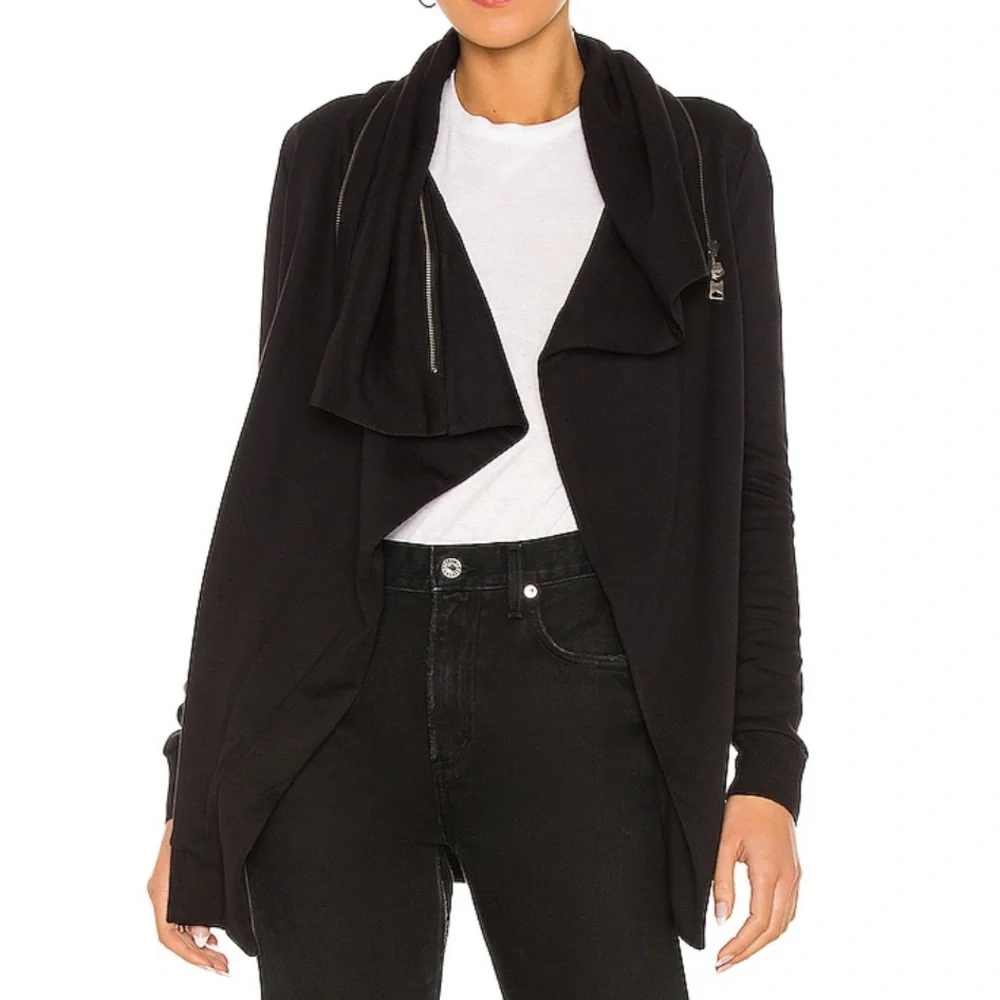 All Saints Dahlia Black Sweatshirt Cardigan Size S - Picture 1 of 7